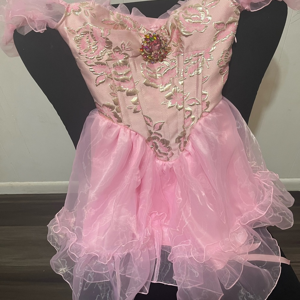 Sugar Thrillz Pink Floral Dance Costume